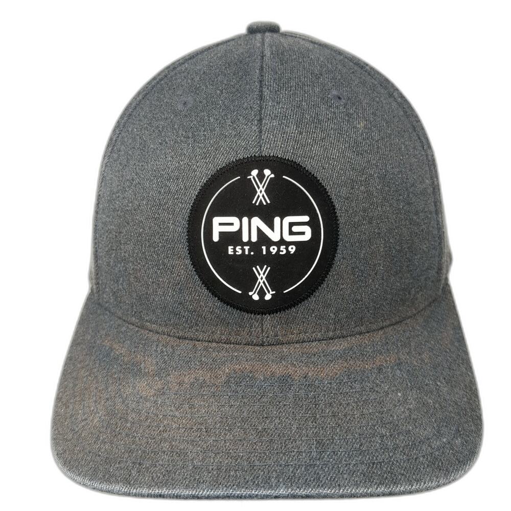 Ping Est. 1959 Patch Snapback Hat Gray Solid One … - image 1